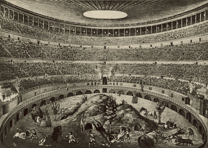 Het Colosseum, De grote wilde beestenjacht door Italian School