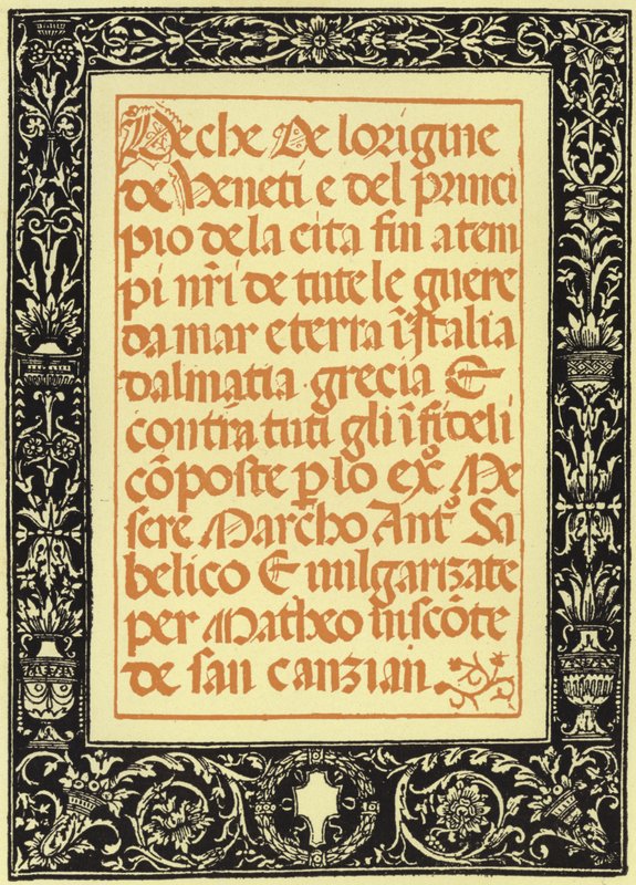 De Kronieken van Marco Antonio Sabellico door Italian School