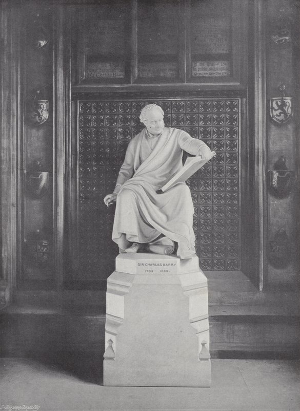 Standbeeld van Sir Charles Barry door J. Benjamin Stone