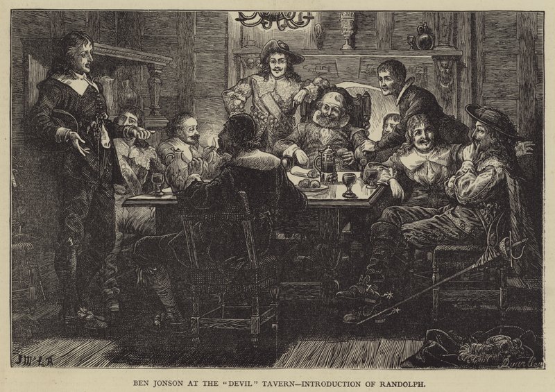 Ben Jonson in de Devil Tavern, Introductie van Randolph door J.M.L. Ralston