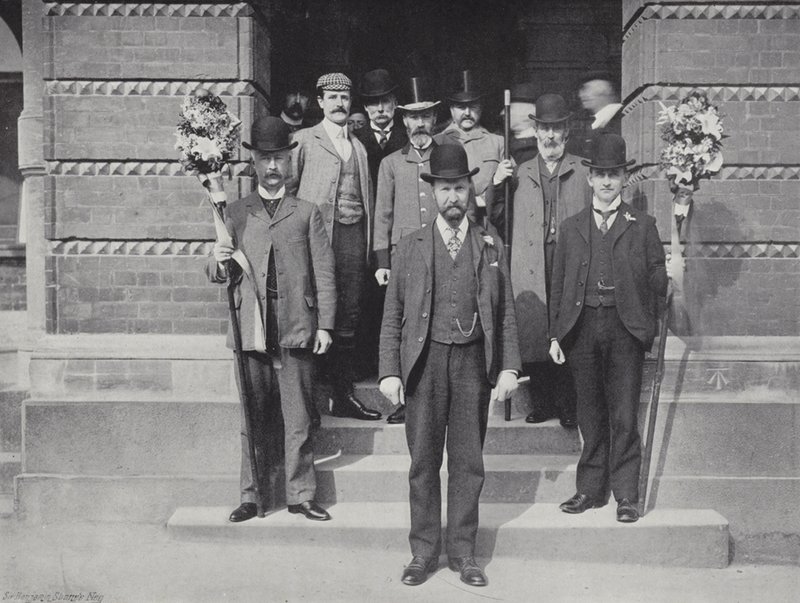 Hocktide in Hungerford, Constable en Tutti Mannen door J. Benjamin Stone