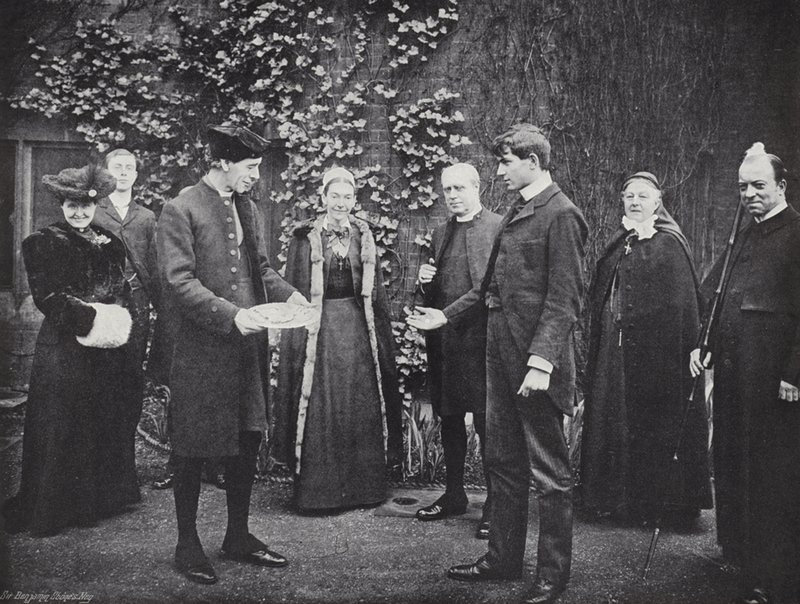 Pannenkoek Gooien op Westminster School, de Winnaar Ontvangt zijn Guinea door J. Benjamin Stone