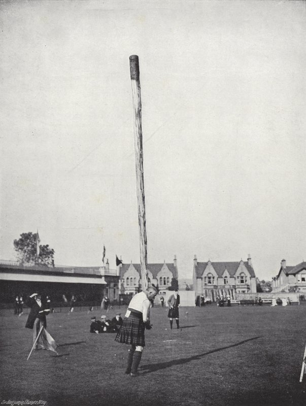 De Inverness Bijeenkomst, het Werpen van de Caber door J. Benjamin Stone