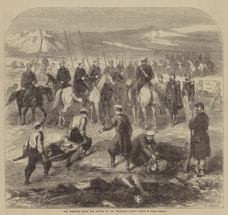 De Wapenstilstand na de Slag bij de Tchernaya door J. H. Nicholson