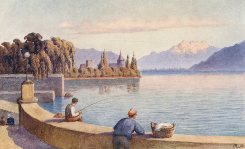 De Dents du Midi en La Tour vanuit "Entre deux Villes" door J. Hardwicke Lewis