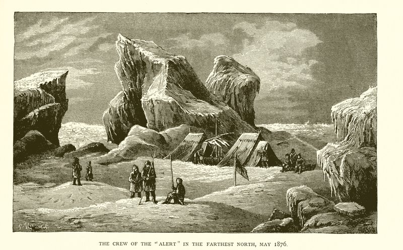 De bemanning van de Alert in het verste noorden, mei 1876 door J. R. Sinclair