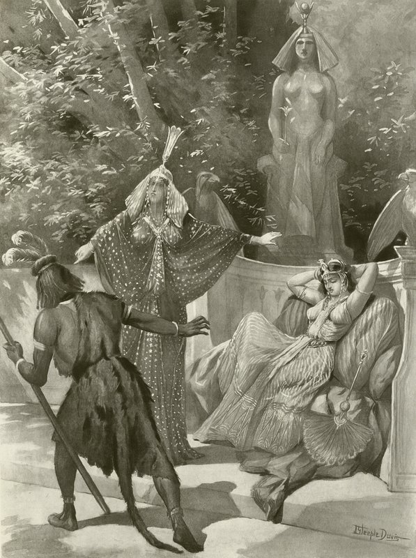 De Toverfluit, Act II scène vii (gravure) door J. Steeple Davis