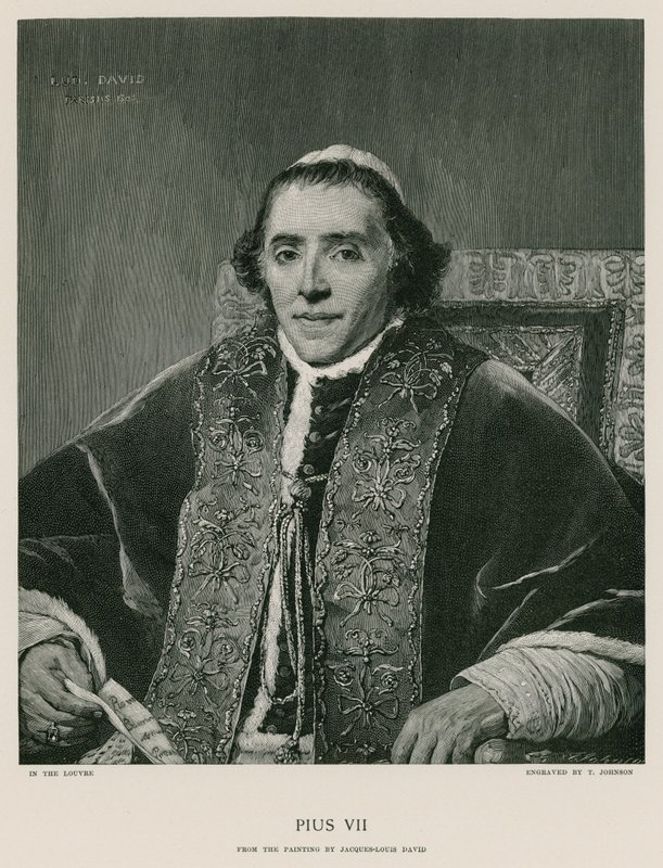Paus Pius VII door Jacques Louis David