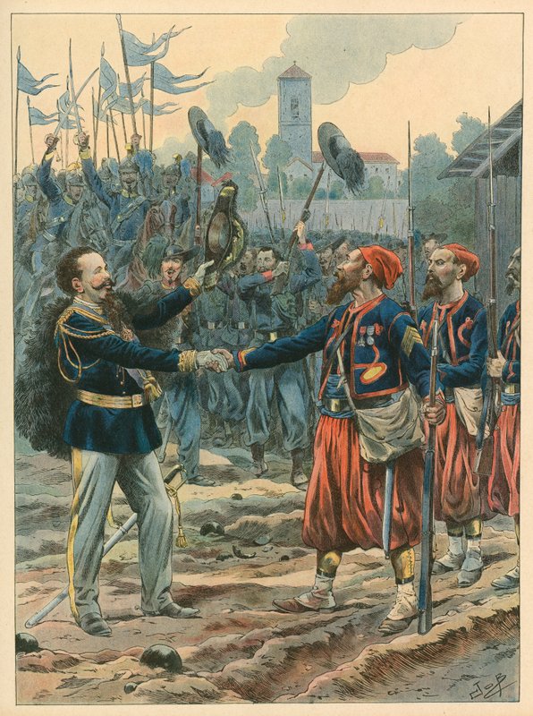 Italië - De Koninklijke Mars door Jacques Marie Gaston Onfray de Breville (Job)