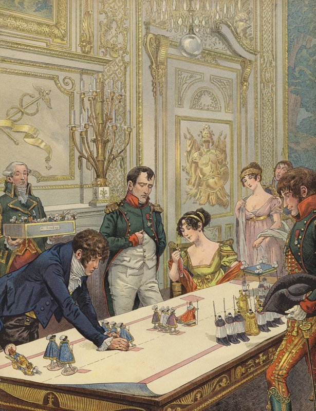 Napoleon en Josephine bereiden zich voor op hun kroning door Jacques Marie Gaston Onfray de Breville (Job)