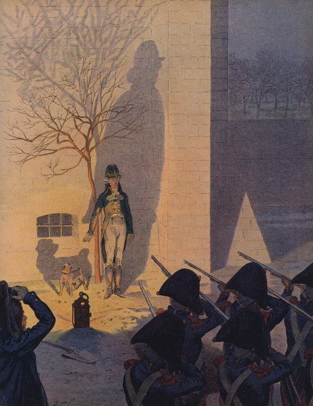 De executie van Louis Antoine door Jacques Marie Gaston Onfray de Breville (Job)