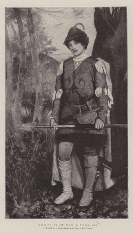 Rosalind, in de tentoonstelling van het Royal Institute of Painters in Water Colours door James Dromgole Linton