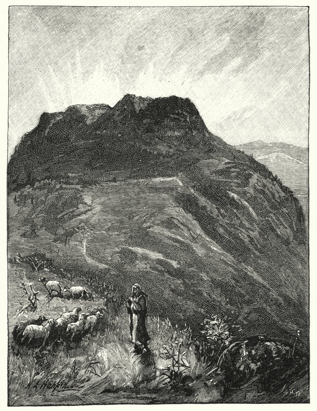 De Traditionele Berg van de Zaligsprekingen (litho) door James (after) Clark
