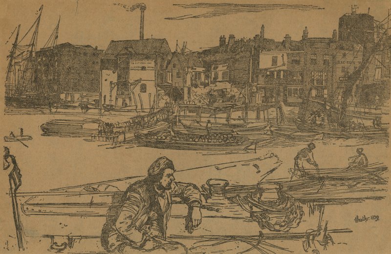 Black Lion Wharf door James Abbott McNeill Whistler