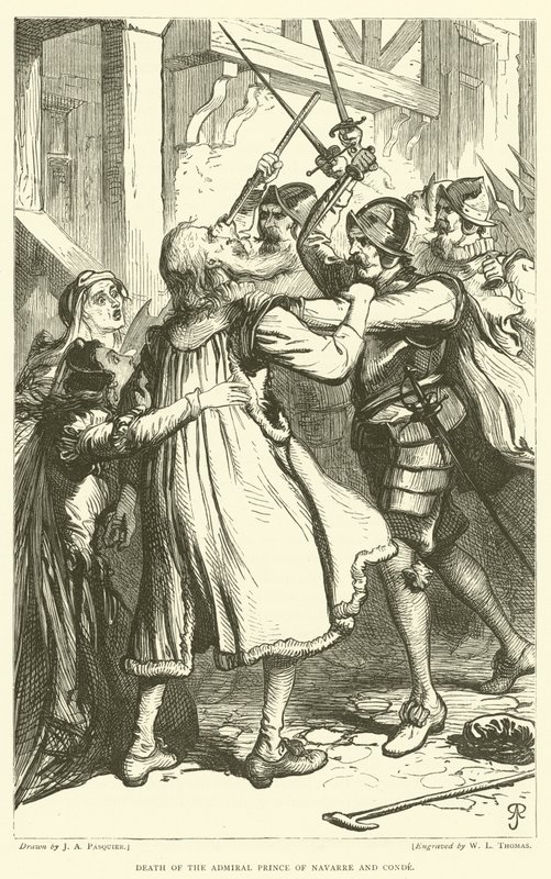 Dood van de Admiraal Prins van Navarra en Condé door James Abbott Pasquier
