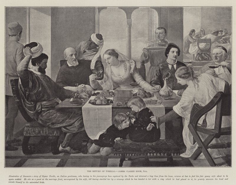 De terugkeer van Torello door James Clarke Hook
