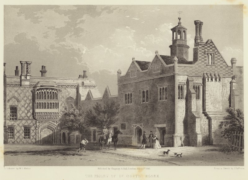De Priorij van St Osyth, Essex door James Dafforne