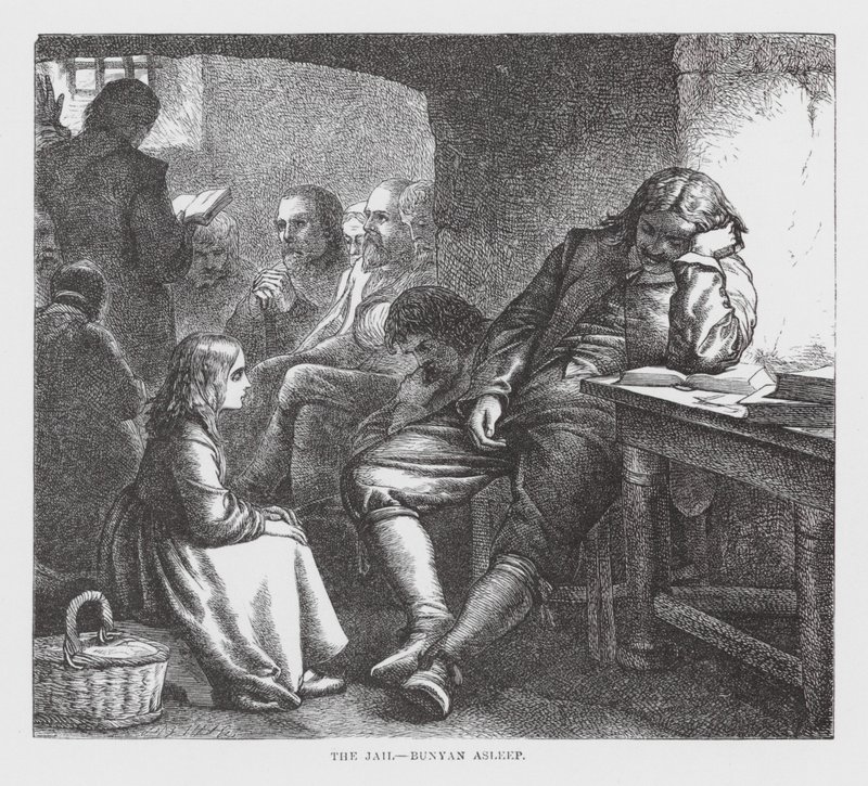 De Gevangenis, Bunyan Slaapt door James Dawson Watson