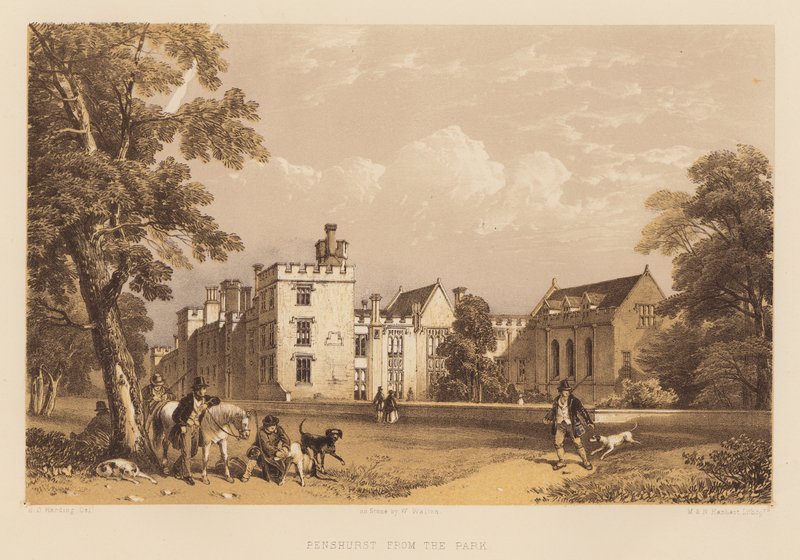 Penshurst vanuit het park door James Duffield Harding