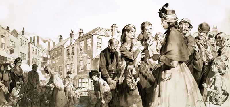 Beroemde levens: Beatrice Webb (gouache op papier) door James Edwin McConnell