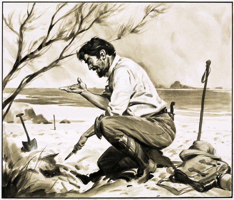 John Bock ontdekte diamanten op een strand, maar ondanks dat hij de vondst meldde, werd hij gevangen genomen door James Edwin McConnell
