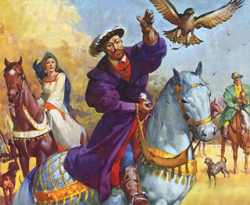 Koning Hendrik VIII op jacht door James Edwin McConnell