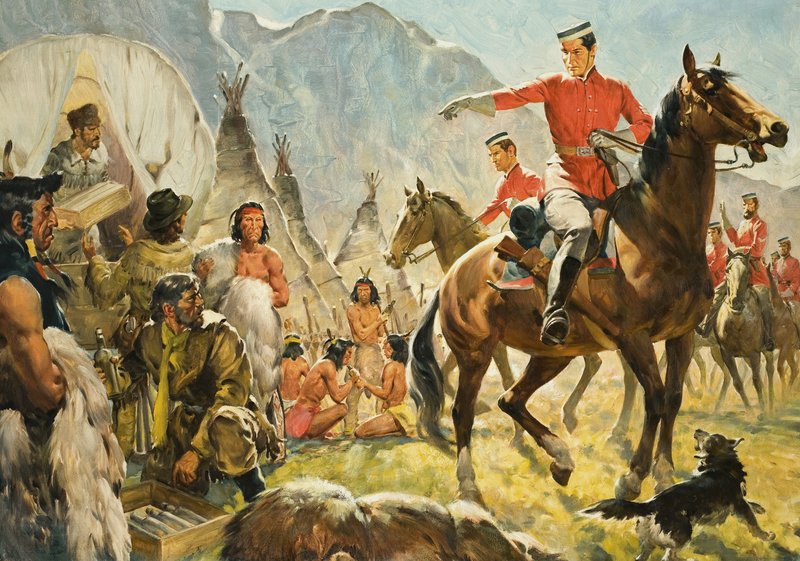 Mounties () en Indianen door James Edwin McConnell