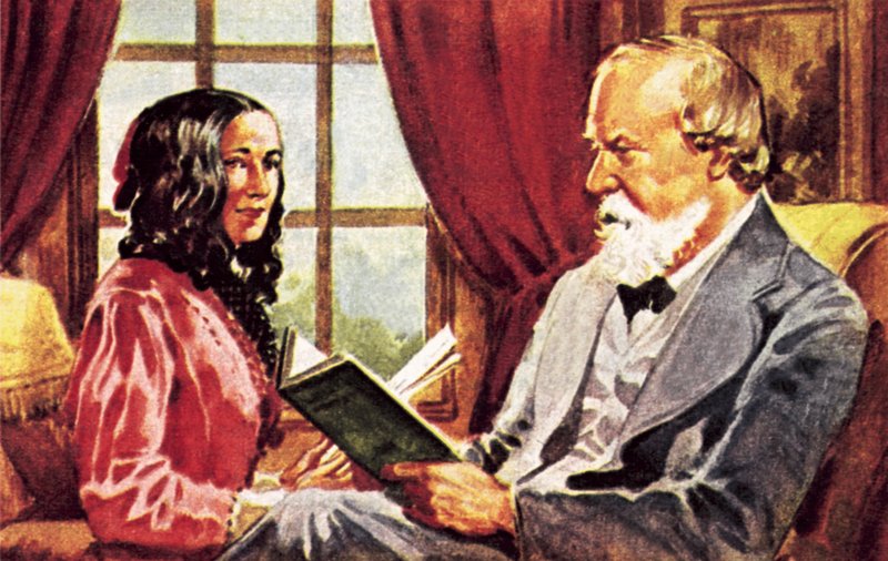 Robert Browning en Elizabeth Barrett Browning door James Edwin McConnell