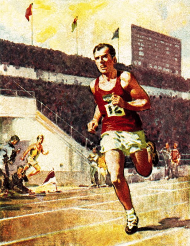 Een marathon lopen tijdens de Olympische Spelen door James Edwin McConnell