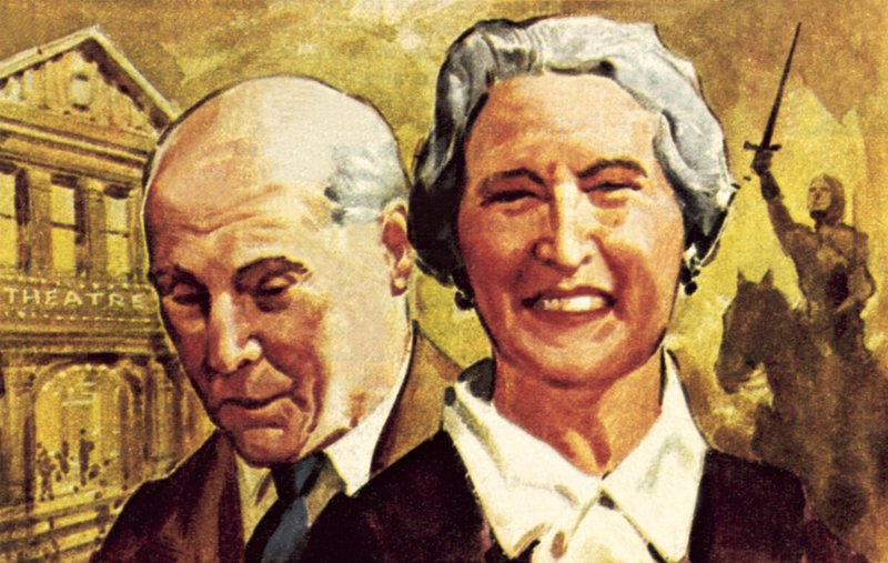 Sir Lewis Casson en Dame Sybil Thorndike door James Edwin McConnell