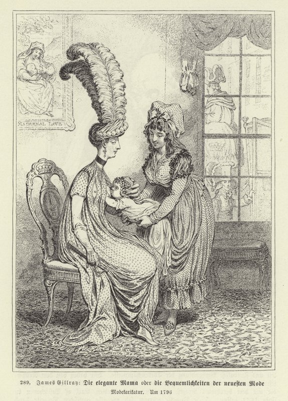 De modieuze mama door James Gillray