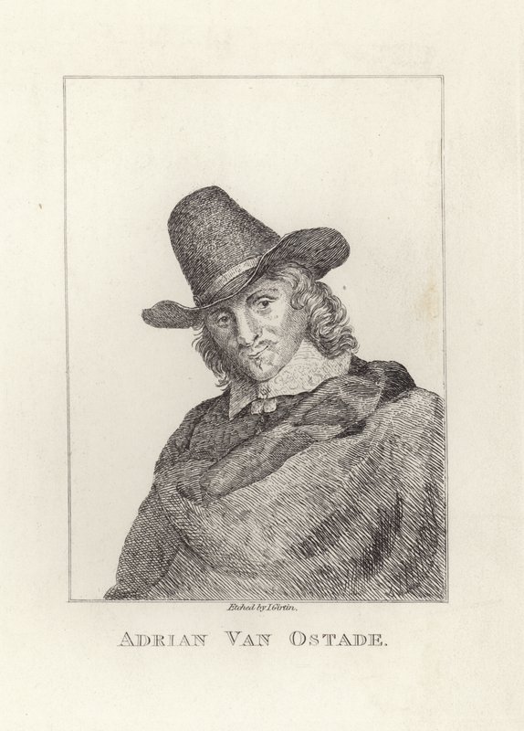 Adriaen van Ostade, gedoopt als Adriaen Jansz Hendricx. Geëtst door James Girtin. door James Girtin