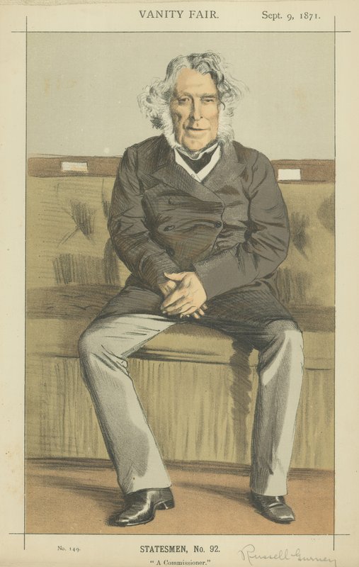 De zeer eerbiedwaardige Russell Gurney (kleur litho) door James Jacques Joseph Tissot