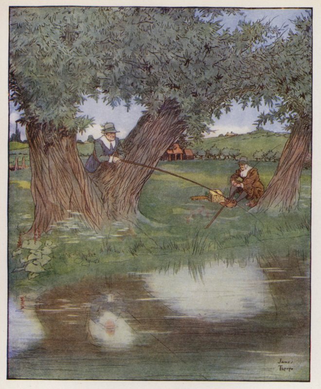 Illustratie voor The Compleat Angler door Izaak Walton door James Thorpe