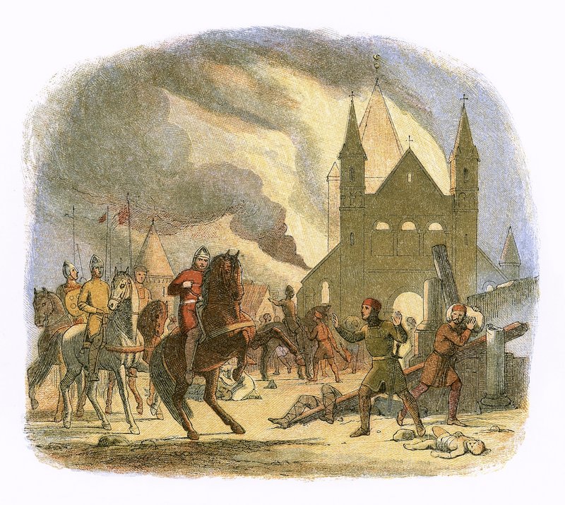 Willem I ontvangt een dodelijke verwonding bij Mantes door James William Edmund Doyle