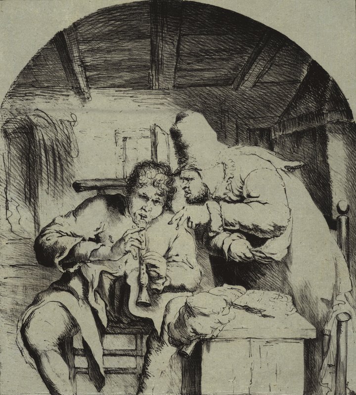 Een doedelzakspeler door Jan Havickszoon Steen