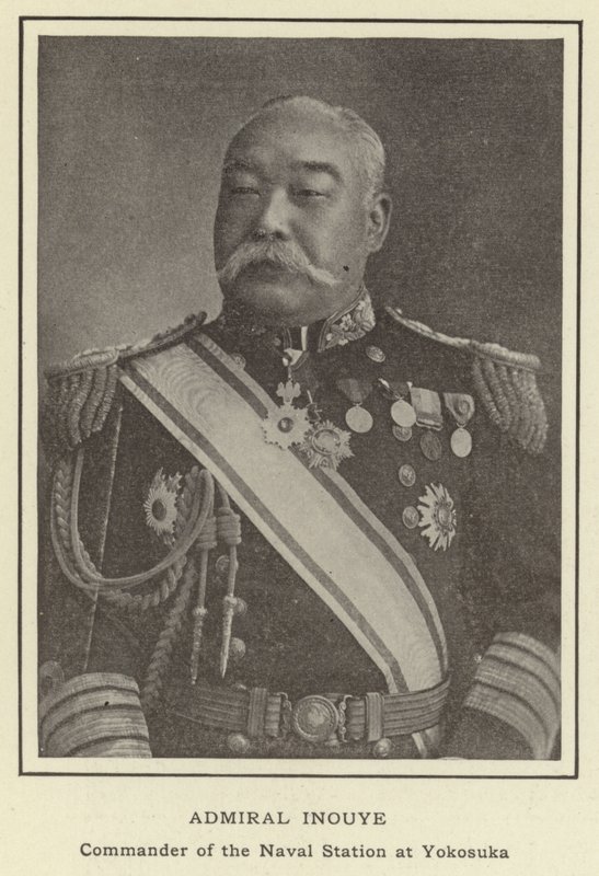 Admiraal Inouye, Commandant van het Marine Station in Yokosuka door Japanese Photographer