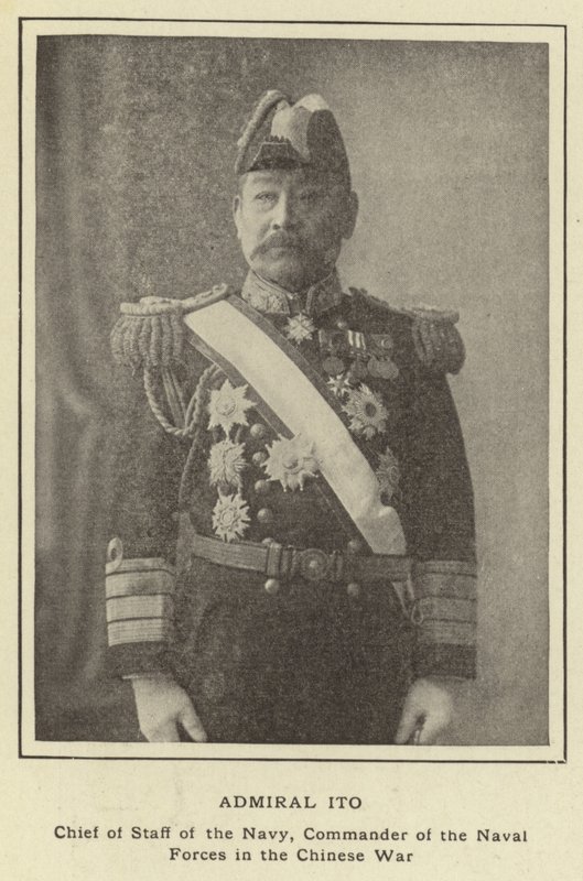 Admiraal Ito, Chef van de Staf van de Marine, Commandant van de Marinekrachten in de Chinese Oorlog door Japanese Photographer