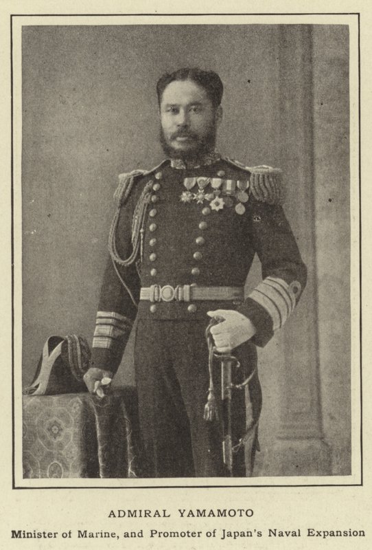 Admiraal Yamamoto, Minister van Marine en Bevorderaar van de Japanse Marine-uitbreiding door Japanese Photographer