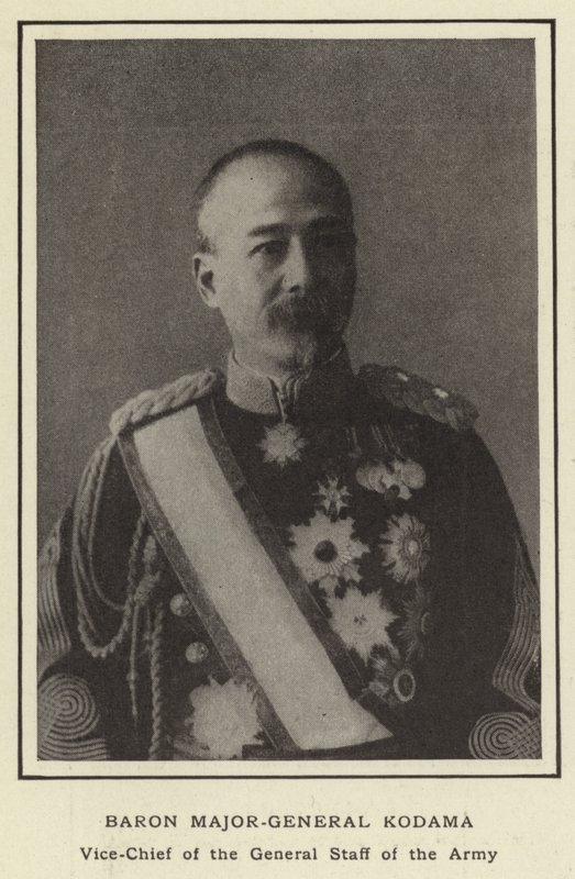 Baron Generaal-majoor Kodama, Vicechef van de Generale Staf van het Leger door Japanese Photographer