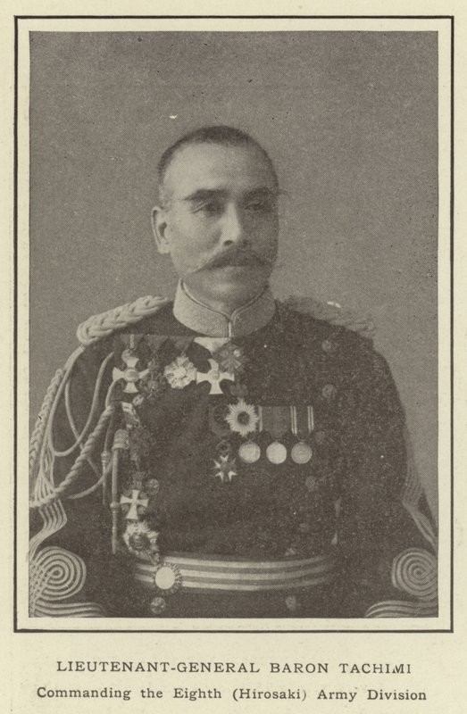 Luitenant-generaal Baron Tachimi, Commandant van de Achtste (Hirosaki) Legerdivisie door Japanese Photographer