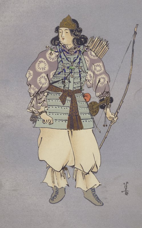 De keizerin Jingo die de expeditie naar Korea leidde in 200 na Christus door Japanese School