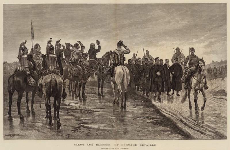 Salut Aux Blesses door Jean Baptiste Edouard Detaille