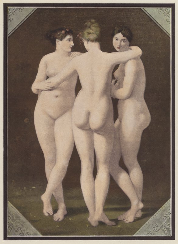 De drie gratiën door Jean Baptiste (after) Regnault
