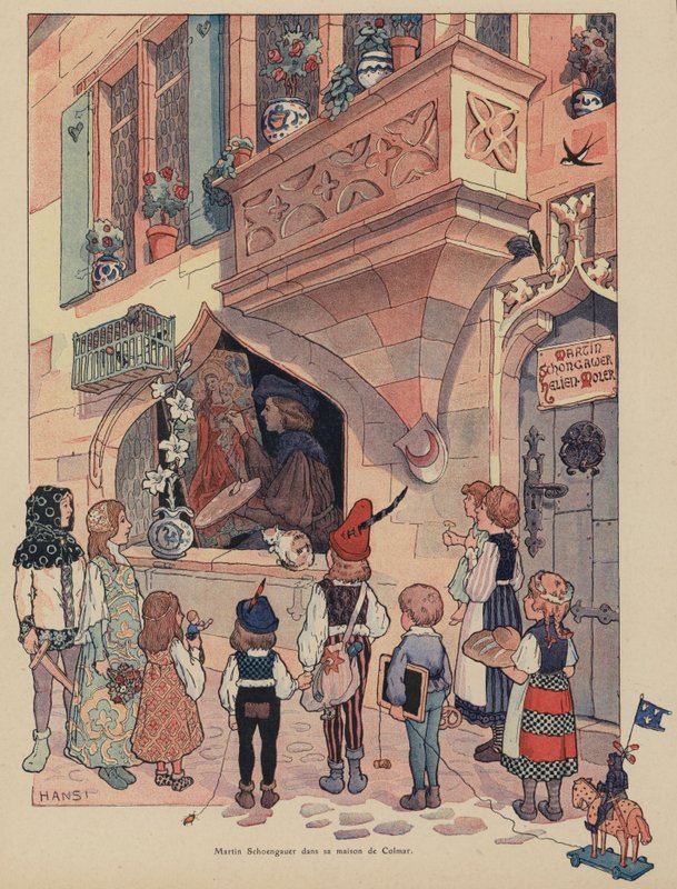 Martin Schongauer, Elzasser schilder en graveur in zijn huis in Colmar door Jean Jacques Waltz
