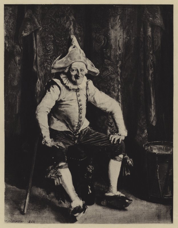 Le Polichinelle assis door Jean Louis Ernest Meissonier