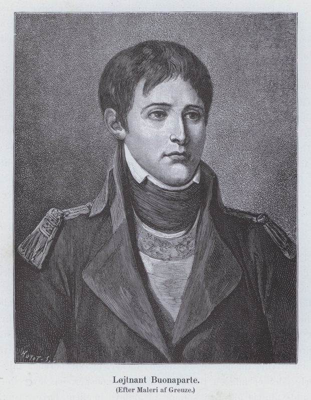 Napoleon Bonaparte als jonge luitenant van de artillerie, ca. 1785 door Jean Baptiste (after) Greuze