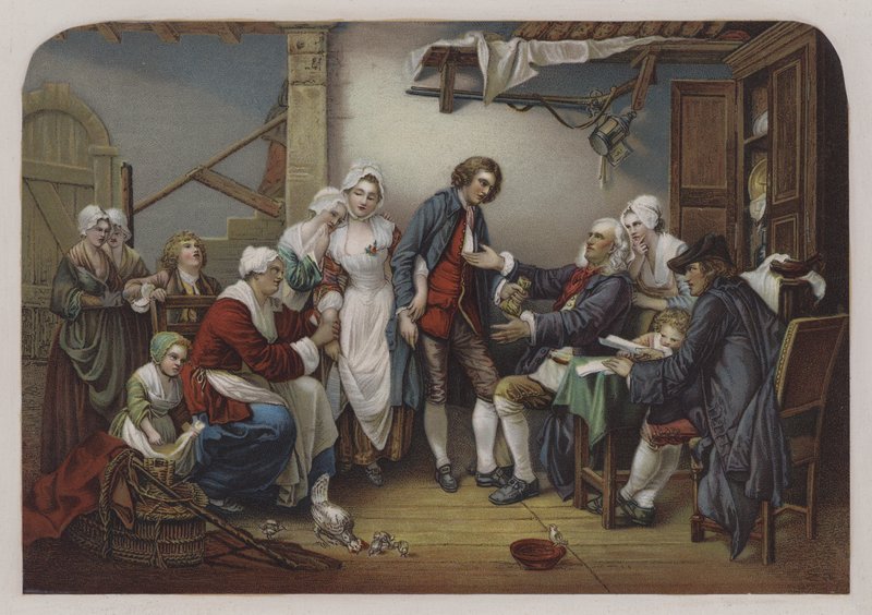 De dorpsbruid door Jean Baptiste (after) Greuze