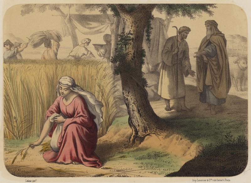 Ruth in het veld van Boaz door Jean Baptiste Auguste Leloir