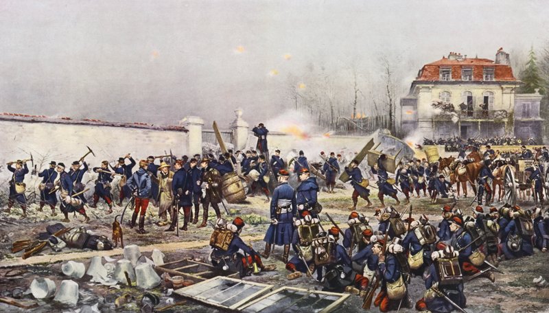 De verdediging van Champigny door Jean Baptiste Edouard Detaille